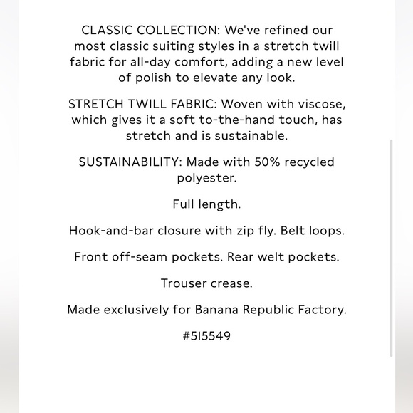 Banana Republic Factory NWT Sz 4 Ryan pant and matching Gray twill blazer - Picture 9 of 16